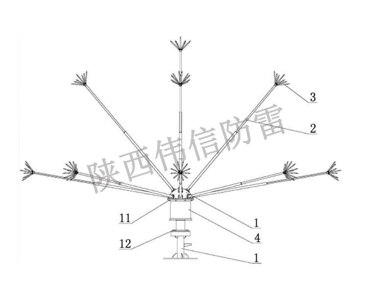 無(wú)源電暈場(chǎng)驅(qū)雷器產(chǎn)品圖2